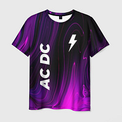 Футболка мужская AC DC violet plasma, цвет: 3D-принт