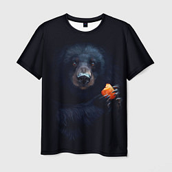 Футболка мужская Медведь с морковкой, цвет: 3D-принт