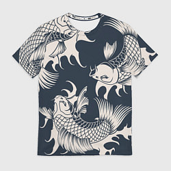 Футболка мужская Japan carp, цвет: 3D-принт