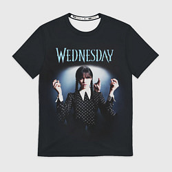 Футболка мужская Уэнсдей и рука, цвет: 3D-принт