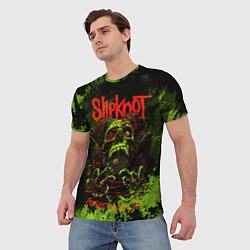 Футболка мужская Slipknot green череп, цвет: 3D-принт — фото 2