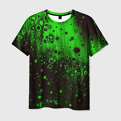Футболка мужская Зелёные краски и вода, цвет: 3D-принт