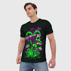 Футболка мужская Фантастические кислотные грибы, цвет: 3D-принт — фото 2