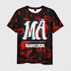 Футболка мужская Maneskin rock glitch, цвет: 3D-принт