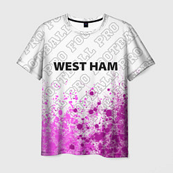 Футболка мужская West Ham pro football: символ сверху, цвет: 3D-принт