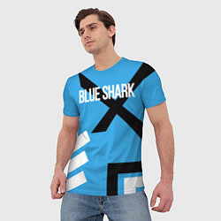 Футболка мужская Blue Shark, цвет: 3D-принт — фото 2