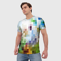 Футболка мужская Пиксельная абстракция, цвет: 3D-принт — фото 2