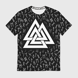 Футболка мужская Valknut runes pattern, цвет: 3D-принт