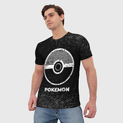 Футболка мужская Pokemon с потертостями на темном фоне, цвет: 3D-принт — фото 2