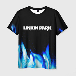 Футболка мужская Linkin Park blue fire, цвет: 3D-принт