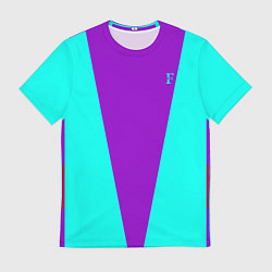 Футболка мужская FIRM ярко-бирюзовая, цвет: 3D-принт