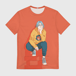 Футболка мужская Ланга на ступеньках, цвет: 3D-принт