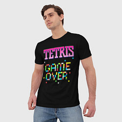 Футболка мужская Tetris - Game Over, цвет: 3D-принт — фото 2