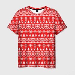 Футболка мужская New Years winter pattern, цвет: 3D-принт