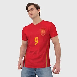 Футболка мужская Гави ЧМ 2022 сборная Испании, цвет: 3D-принт — фото 2