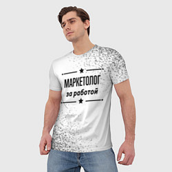 Футболка мужская Маркетолог за работой - на светлом фоне, цвет: 3D-принт — фото 2