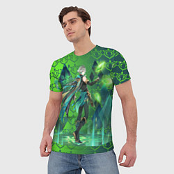 Футболка мужская Аль-Хайтам Геншин Импакт, цвет: 3D-принт — фото 2