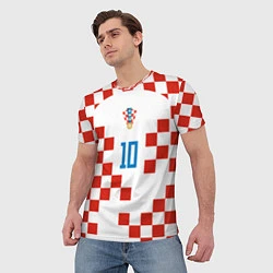 Футболка мужская Лука Модрич форма сборной Хорватии, цвет: 3D-принт — фото 2