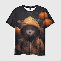 Футболка мужская Девочка в оранжевой толстовке, цвет: 3D-принт