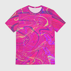 Футболка мужская Розовая абстракция, цвет: 3D-принт