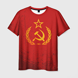 Футболка мужская СССР серп и молот, цвет: 3D-принт