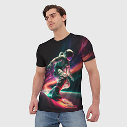 Футболка мужская Cosmonaut space surfing, цвет: 3D-принт — фото 2