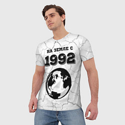 Футболка мужская На Земле с 1992: краска на светлом, цвет: 3D-принт — фото 2