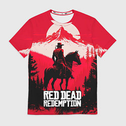 Футболка мужская Red Dead Redemption, mountain, цвет: 3D-принт