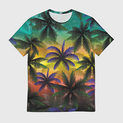 Футболка мужская Кроны пальм, Багамы, цвет: 3D-принт