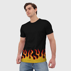 Футболка мужская Горящее пламя, цвет: 3D-принт — фото 2