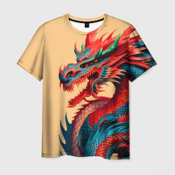 Футболка мужская Japan dragon - tattoo - art, цвет: 3D-принт