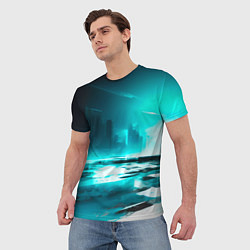 Футболка мужская Лазурный город, цвет: 3D-принт — фото 2