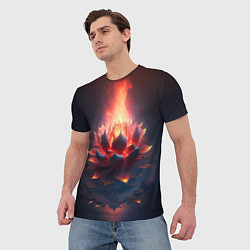 Футболка мужская Огненный лотус, цвет: 3D-принт — фото 2