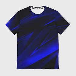 Футболка мужская Geometry blue stripes, цвет: 3D-принт