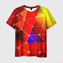 Футболка мужская Digital triangle abstract, цвет: 3D-принт