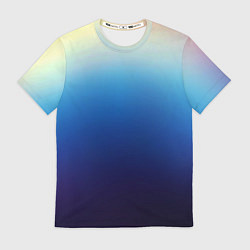 Футболка мужская Blue gradient colors, цвет: 3D-принт