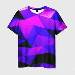 Футболка мужская Неоновые треугольники, цвет: 3D-принт