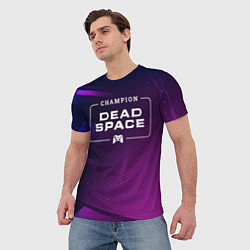 Футболка мужская Dead Space gaming champion: рамка с лого и джойсти, цвет: 3D-принт — фото 2