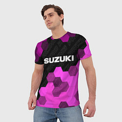 Футболка мужская Suzuki pro racing: символ сверху, цвет: 3D-принт — фото 2
