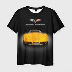 Футболка мужская Американский маслкар Chevrolet Corvette Stingray, цвет: 3D-принт