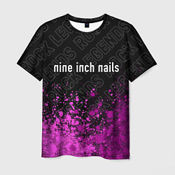 Футболка мужская Nine Inch Nails rock legends: символ сверху, цвет: 3D-принт