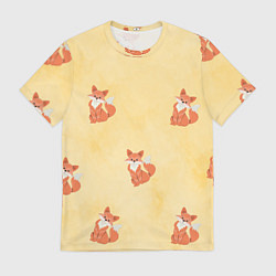 Футболка мужская Наблюдательные лисята, цвет: 3D-принт