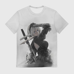 Футболка мужская YoRHa 2-gou B-gata - android, цвет: 3D-принт