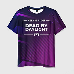 Футболка мужская Dead by Daylight gaming champion: рамка с лого и д, цвет: 3D-принт