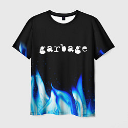 Футболка мужская Garbage blue fire, цвет: 3D-принт