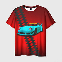 Футболка мужская Немецкий спортивный автомобиль Porsche 911, цвет: 3D-принт
