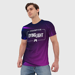 Футболка мужская Dying Light gaming champion: рамка с лого и джойст, цвет: 3D-принт — фото 2
