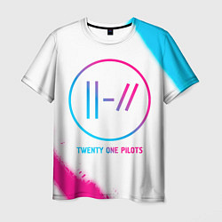 Футболка мужская Twenty One Pilots neon gradient style, цвет: 3D-принт