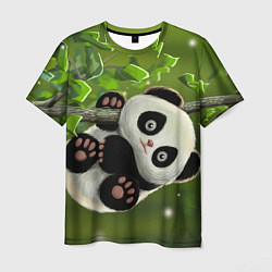 Футболка мужская Панда на дереве отдыхает, цвет: 3D-принт