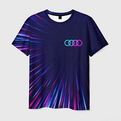 Футболка мужская Audi neon speed lines, цвет: 3D-принт
